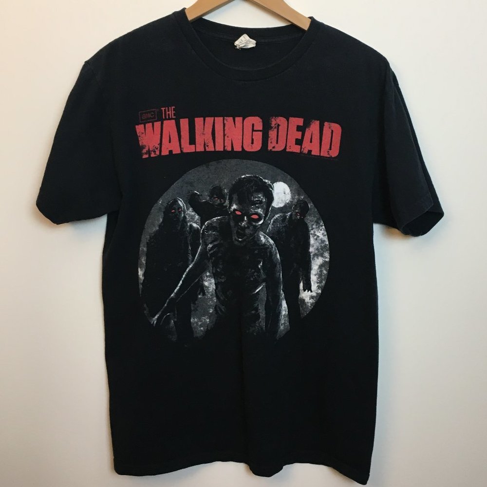 2/$28 GILDAN - TWD The Walking Dead Mens M Black T Shirt Tee